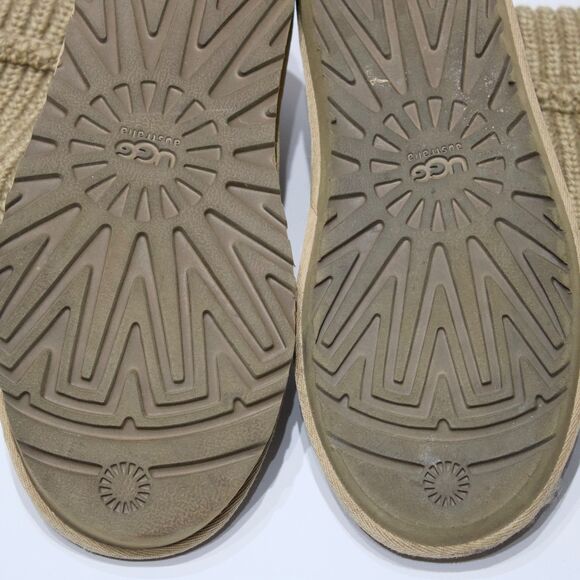 UGG Australia Cardy Beige Knit Button Up Sweater Winter Snow Boots Women Size 7 - Picture 10 of 15